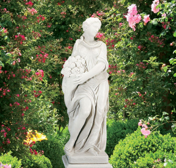 Season Summer Goddess Life Size Woman Garden Statue Cement